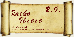 Ratko Iličić vizit kartica